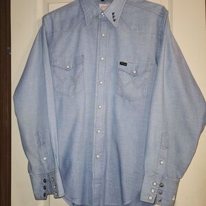 Vintage Wrangler Pearl Snap Long Sleeved Shirt
